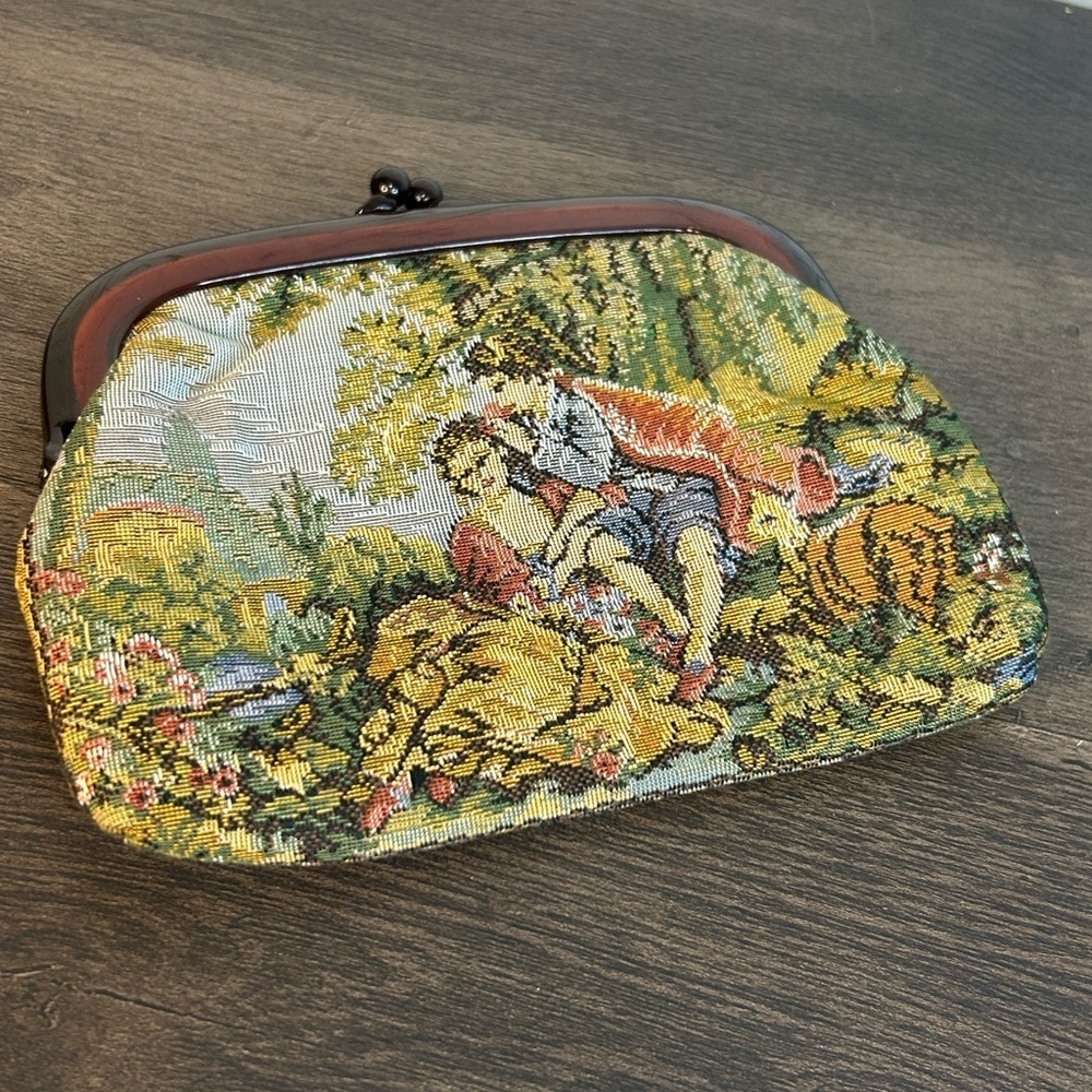 Vintage Victorian Tapestry Clutch